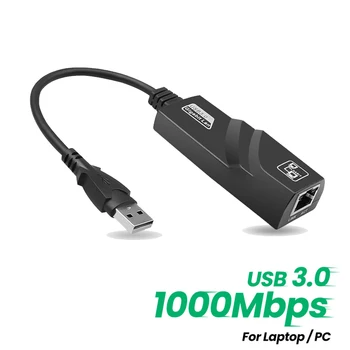 1000Mbps USB3.0 Rj45 Omrežna Kartica Za Prenosnik/PC USB, Lan priključek RJ45 10/100/1000Mbps USB 2.0 Adapter Macbook Za Zmago 10 Voznik Brezplačno