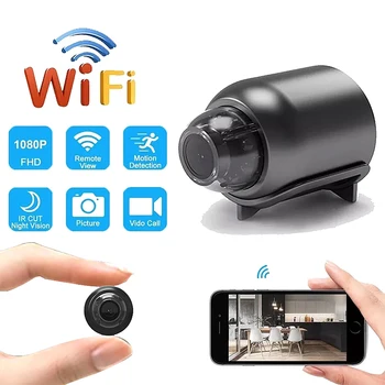 1080P HD Mini Kamera Brezžična WiFi Baby Monitor Notranja Varnost Varnostni Nadzor Night Vision Kamere IP Cam Video Snemalnik