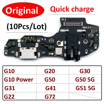 10Pcs Izvirno Novo Polnilnik USB Polnjenje Dock Priključek Flex Kabel Za Motorola Moto G10 G20 G30 G50 G31 G41 G51 G22 G72 5G