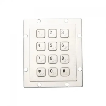 12 Tipke Kovinski Braille Številski iz Nerjavečega Jekla USB Industrijske Tipkovnica