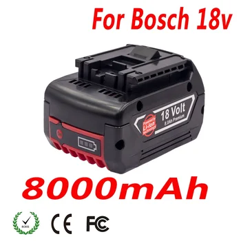 18V električno Orodje, Baterije, 8Ah Združljiv z BAT609 610 618619 Primerna za Original Bosch Napredno Zmogljivost Baterije in Dolgo Življenje