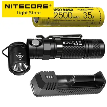 2023 Nitecore MT21C + 2500mAh IMR18650 Baterija + Ui1 Polnilnik USB Večnamenski 1000 Lumnov LED Svetilka Prostem EOS Baklo