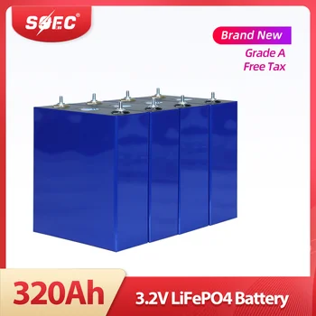 3.2 V 320Ah Lifepo4 Baterije SOEC 4/8/16pcs Polnilna Litij-železo Fosfat Celic DIY 12V 24V 48V Sončne Batteri za EV RV Čolni