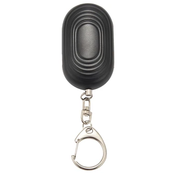 3X Osebna Zaščita Alarm Keychain - 130 DB Glasno Sonic Sirene Napravo, S Svetilko Za Povečanje Varnosti (Black)