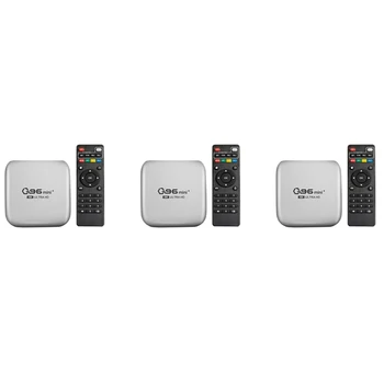 3X Q96 Mini Plus Tv Box 5 G + Wifi Smart Tv Box Amlogic S905W 4 64Bit, Core 4Gb + 32Gb Wifi Media Player Nastavite EU Plug