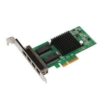 4 Vrata, PCIe za Intel I350-T4 Čip 10/100/1000Mbps Lan Kartico Štiri Vrata Strežnika Gigabit Kartica PCIe Ethernet P9JB