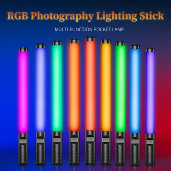 50 cm RGB Ročni LED Video Luč Palico Palica Fotografija Svetlobe Studio Svetilka Z Vgrajeno Baterije za Baterije Daljinski upravljalnik