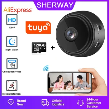A9 Tuya Mini nadzorna Kamera 1080P HD Brezžični Doma Wifi 2MP Night Vision Smart Otroško Pet Baby Monitor Varnostne Kamere