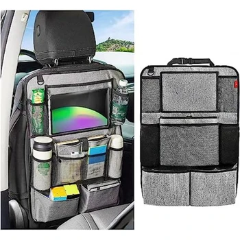 Avto Backseat Organizator za Otroke Nepremočljiva Tkanina Oxford Z Otipljiva Tablet Imetnik Auto Multi-Žep Sedež Nazaj Vrečko za Shranjevanje