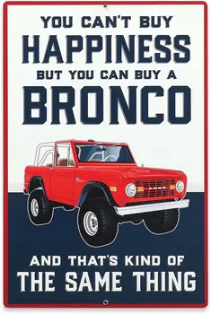 Ford Bronco Sreče, Kovinsko Steno Dekor - Ford Bronco Wall Art za Garažo, Človek Jama ali Trgovini,