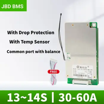 JBD BMS 13S 48V 30A 40A 50A 14S 52V Li-Ion Bms Skupne Vrata Balance Board S Spusti Zaščito Zunanje NTC Litij-Ionska Baterija