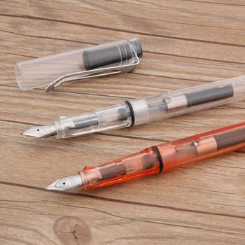 JINHAO 599 visoke kakovosti Prozorno plastično moda 1,0 mm nib nalivno pero