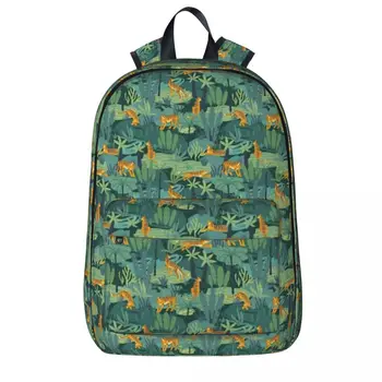 Jungle Tiger Vzorec Backpack16 Nahrbtnik Bookbag Otrok, Šolske Torbe Risanka Potovanja Nahrbtnik Torba, Velika Zmogljivost