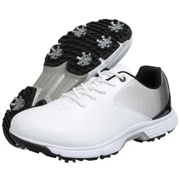 Moški usnjeni čevlji za golf blagovne znamke žensk na prostem golf čevlji visoke kakovosti velike športne čevlje 39-49