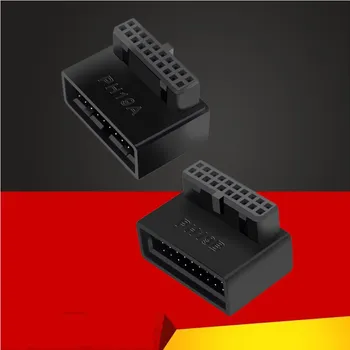 NOV USB 3.0 19Pin/20Pin Moški-Ženski Konektor Glave Adapter, 90-Stopinjski Pretvornik Računalniške Opreme za Desktop Motherboard
