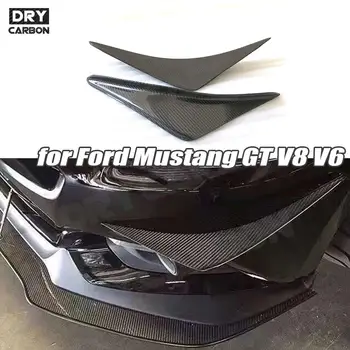 Ogljikovih Vlaken Sprednji Odbijač Razdelilniki Strani Predpasniki Winglet Krila Avto Dodatki za Ford Mustang GT V6, V8 GT350 2015-2018