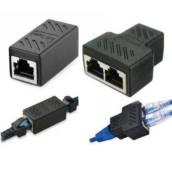 Omrežni Kabel Ethernet Kabel Podaljšek Omrežja Priključek 1 Na 2 Načina Priklopa Vtič RJ45 Splitter Adapterji