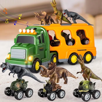 Otroška Igrača Tovornjak Set 6-delni Prevoz Dinozaver Igrače Dinozaver Avtomobilov Izobraževanja Otrok Darila