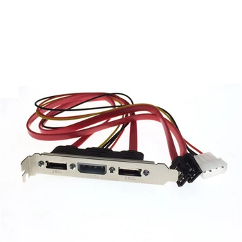 PC DIY SATA, ESATA in 4Pin IDE Molex Moč PCI Nosilec Reža za Kabel Polno-Višina Profila na Zunanji Trdi Disk