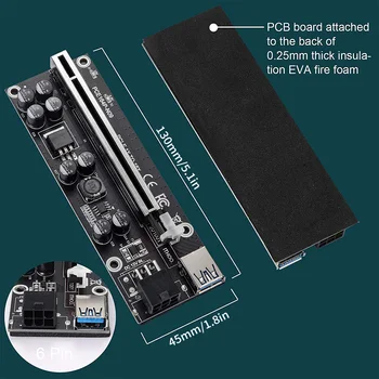 PCI-E 1x, da 6x USB3 0 Extender Kartico Odbor Prenosni Namizni PC Adapter