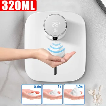 Samodejno Tekoče Milo Razpršilnik Touchless Senzor za Peno Stroj z Prikaz Temperature Hand Sanitizer Razpršilnik