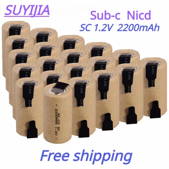 SUYIJIA SC 1,2 V 2200mAh 2-20Pcs Baterija za ponovno Polnjenje Sub C Ni-cd za Električni Vrtalni Izvijač Z varjenje kos