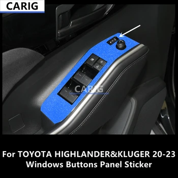 Za TOYOTA HIGHLANDER&KLUGER 20-23 Windows Gumbi Plošča Nalepke Modificiranih Ogljikovih Vlaken Notranjost Avtomobila Film AccessoriesModification