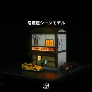 1:64 Obsega Diorama Garaža Model Japonski izakaya Mesto Stavbe Ozadje Zaslona Scene Model