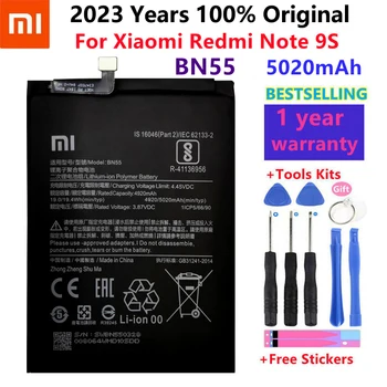100% Prvotne 5020mAh Nadomestna Baterija Za Xiaomi Redmi Opomba 9S Note9S BN55 Pristno Baterijo Telefona, Baterije Brezplačna Orodja