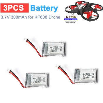 3PCS 3,7 V 300mAh Lipo Baterije Del za RC Brnenje KF608 Mini Quadcopter Baterijo Rezervni Del za dodatno Opremo