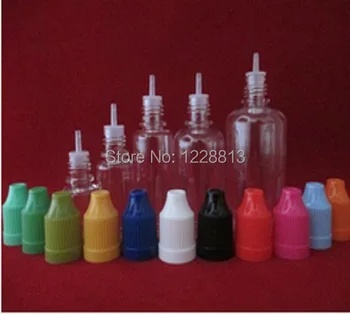 50pcs/veliko Praznih Jasno PET 10 ML Tekočine Iglo, Steklenice, Plastične Stekleničke S Kapalko Childproof Skp Z Dolgo, Tanko Nasvet
