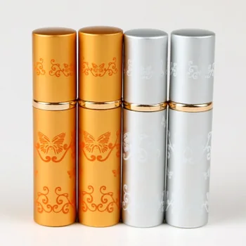 5ml Vžigalnike Aluminija tkalnico Test Tehtnica Reliefni Trte Prenosni Potujete Kozmetični Posodah Embalažo Spray Steklenico