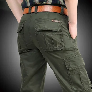 Blagovne znamke Vojaškega Tovora Hlače Moški Outwear Multi-žepi Vrečasta Bombaž Priložnostne Vojske Hlače Delo Joggers Velikost 28-44