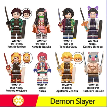 Demon Slayer Daki Giyuutarou Douma Kibutsuji Muzan Anime Opeke Mini Akcijski Igrača Številke Zbrati Igrače, Lutke Združljiv z Lego