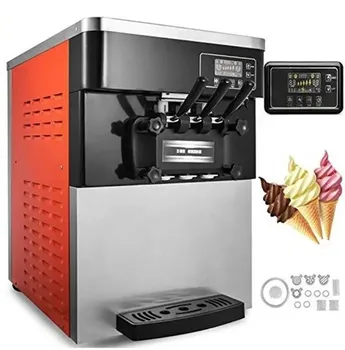Električni Točilne Komercialne Samodejno iz Nerjavečega Jekla Sladoled Machine20L-28 L/H 2+1 okusov Sladko Soft Sladoled Maker