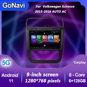 GoNavi 2 din avtoradia za Volkswagen Scirocco AUTO AC android 11 video centralne Večpredstavnostna DVD Predvajalnik, GPS Navigacija leta 2015 ali 2016
