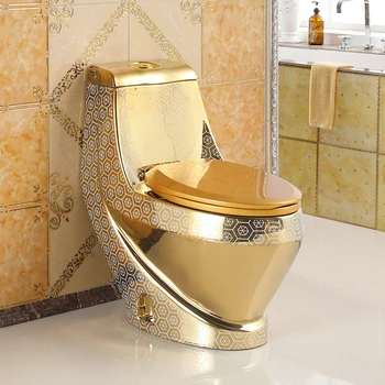 Gospodinjski Flush Zlati Toaletna Voda-Varčevanje Z Mute Deodorant Evropski Stil Wc Barva Ustvarjalne Posameznih Porcelana Toaletni