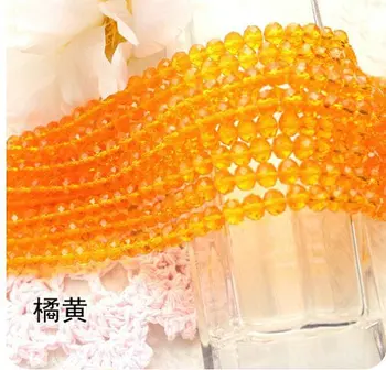 Kristalno Steklo 5040 Rondelle Biseri 6 mm 8 mm Oranžne Barve, Bleščice Kamen Za Lestenec Accessary