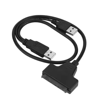 Najnovejši USB 2.0 Moški SATA 7+15P 22 Pin Kabel Adapter Za 2.5