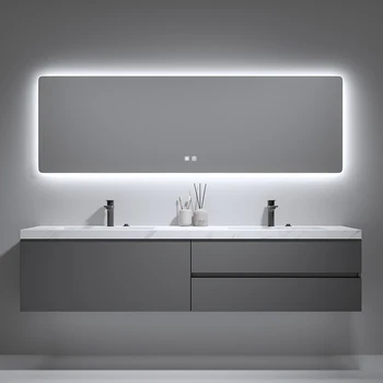 Oblikovalec minimalističen italijanski kopalnica kabinet kombinacija skrilavca integrirano wc, umivalnik umivalnik high-end občutek