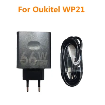 Original Novo Za Oukitel WP21 Telefon AC Adapter Potovalni Polnilnik EU Plug Adapter 66W Napajanje +Tip-C Tip C Kabel USB Line