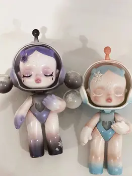 POPMART SkullPanda SP Svetlo Sneg Baby Doll figuric Limited Edition Presenečenje Darilo Polje BJD Lutka Skupni Organ Igrača Dekle Darilo