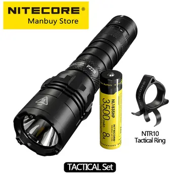 PRODAJA Nitecore P22R Taktično Svetilko + 3500mAh 18650 Baterijo, USB-C Polnilna 1800 Lumnov Vojaške Self-defense Baklo Luči