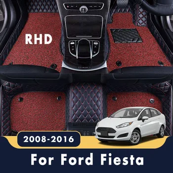 RHD Preproge Za Ford Fiesta 2016 2015 2014 2013 2012 2011 2010 2009 2008 Avto predpražnike Dvojno Plast Žične Zanke kolenski Ščitniki Zajema