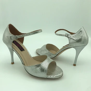 Seksi Argentina Tango Čevlji Flamenco Plesne Čevlje Stranka/Poročni čevlji T62107SL Usnje Težko Edini 7.5 cm 9 cm pete brezplačna dostava