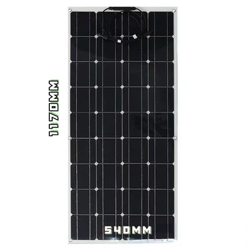 Sončne PanelSemi-prilagodljiv Fotovoltaična Plošča Monokristalne Silicijeve 120W Zunanji RV Napajanje Sistema